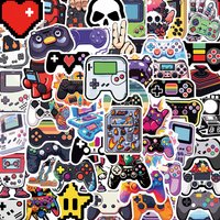57Pcs Cool Vintage Video Game Stickers DIY Stickers Scrapbooking Phone Luggage Skateboard Waterproof Decals