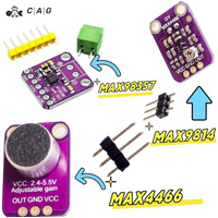 MAX98357 MAX4466 MAX9814 Electret Microphone Amplifier Stable MAX9814 Audio Amplifier Module Support ESP32 Raspberry pi