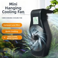 Silent Aquarium Cooling Fan Powerful Wall-Mounted Mini USB Fan Fast Cooling Adjustable Fish Tank Fan Reptile Terrarium