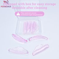 PERMANIA 4 Pair L Curl Silicone Eyelash Perm Pads Sticky Lashes Rods Shield Lifting 3D Eyelash Curler Accessories Makeup Tool