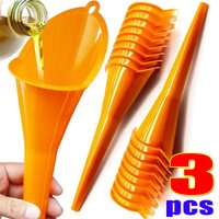 1-3pcs Long-Handled Auto Fueling Tools Motorcycle Auto Accessories Splash-Proof Plastic Fueling Funnels Fueling Equipment Tools