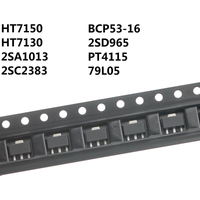 20PCS HT7150 HT7130 2SA1013 2SC2383 BCP53-16 2SD965 PT4115 79L05 SOT89 Transistor SMD Triode