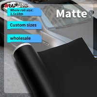Film d'emballage en vinyle noir mat, autocollants de voiture en vinyle personnalisés anti-rayures auto-adhésifs pour Films de carrosserie de voiture, feuille d'emballage personnalisée