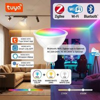 Tuya GU10 Smart LED Bulb WiFi Zigbee Bluetooth RGB 2700-6500K Dimmable Spotlight Lamps Smart Life APP Alexa Google Home Control