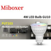 Miboxer AC86-265V 4W LED Bulb FUT103 GU10 Dimmable LED Lamp Light RGB+Warm White+White (RGB+CCT) Spotlight Indoor Living Room