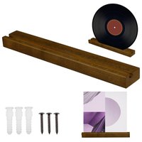 Wooden Wall Record Holder Wood Vinyl Record Shelf Wall Mount Record Storage Racks Small Wall Record Holder Display for Gift