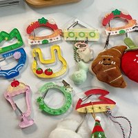 Cute Acrylic Charm Kawaii Phone Straps Carabiner Korean Style Keychain Scrapbooking Bag Decor Accessories