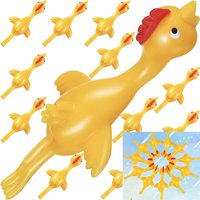 5-100pcs Slingshot Chicken Flinger Party Favors Mini Flying Rubber Chickens Bulk for Christmas Stocking Stuffers Prizes