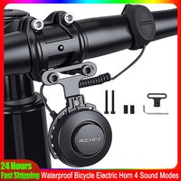 Mini Bicycle Electric Horn USB Rechargeable Waterproof 120dB Loud Bike Warning Safety Ring Bell 4 Sound Modes Adjustable Volume