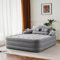 2 Person Inflatable Air Mattress 46cm High Folding Soft Air Cushion Bed for Indoor Outdoor Camping Home Use