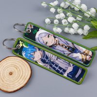 Japanese Anime Frieren Keychain for Motorcycles Key Fobs Holder Men Women Manga Key Tag Key Ring Key Accessories