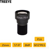 4K 8MP 25mm M12 Lens 1/1.8” F5.6 Industrial CCTV Lens Sports / Action Camera Drones Video Surveillance Camera Lens Accessories