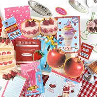 24pcs Kawaii Light Retro Material Decoration Pack Art Scrapbook Background Decoration Material Aesthetics Stationery Supplies