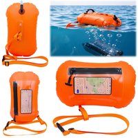 Swim Buoy Waterproof Dry Bag with Touchscreen Phone Storage Open Water Swim Safety Float for Swimmers Triathletes Tow Float