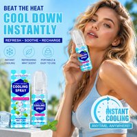 Cooling Spray Instant Cooling Spray Outdoor Mint Scent Summer Heat Relief Refreshing Skin Soothing Portable Body Cool Mist