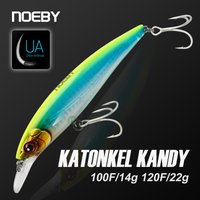 NOEBY Katonkel Kandy Minnow Fishing Lure 100mm 14g 120mm 22g Sub Surface Diving Jerkbait Hard Bait Seabass Bonito Fishing Lures