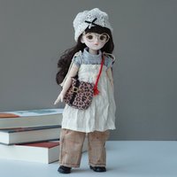 6 Style 30cm 1/6 BJD Doll Full Set with Clothes, Shoes & Bag, Ball Jointed Fashion Dress Up Doll for Girls Birthday Gift