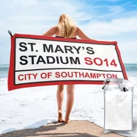 Southampton Football Team St. Mary's Stadium Street Sign Beach Towel Soft Microfiber Quick Dry Absorbent Quick Towels For Bath