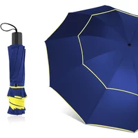 Quality Big Umbrella 130cm Double Layer Folding Umbrella Rain Women 10Ribs Windproof Paragua Fashion Business large Umbrella Men