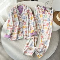Matching Pajamas 2 Piece Set Women Pj Sets Women 2 Piece Set Outfit 100% Cotton Pajamas for Women Loungwear Set Loose Sleepwear