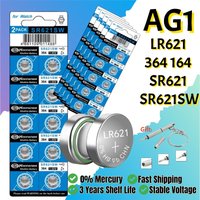 10-200PCS AG1 SR621SW Watch Battery 164 363 V364 364A LR621 1.55V Silver Oxide Battery for Toy Remote Calculator Button Battery