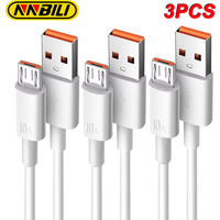 NNBILI 1-3PCS 10A Micro USB Cable Speed Fast Charging USB Cord For Samsung Galaxy S7 S6 PS4 MP3 TV Andriod Phones Data Cables