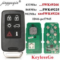 jingyuqin 433/868/902MHz 5WK49266 /267/268/224 /225/226 Car Remote Key for VOLVO XC60 XC90 S90 S60 PCF7945 Auto Keyless Go Smart