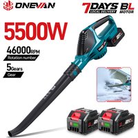 ONEVAN – souffleur d'air électrique sans balais 5500W, haute puissance, feuille de neige, poussière, nettoyeur de jardin, outil électrique pour broche de batterie Makita