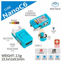 M5Stack Official NanoC6 Development Board ESP32-C6FH4 Dev Kit Support 2.4Ghz Wi-Fi 6 and Zigbee for Intelligent Housing System