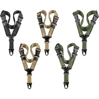 Vertical Single Point Gun Sling Shoulder Strap Metal Buckle With Braided Paracord Rifle Shot Gun Strap Belt Rope Hunt