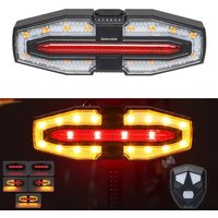 AliExpress NONE Bike Rear Light Turn Signal Solar/Basic Wireless Remote Control Bicycle Lamp Type-c Rechargeable Cycling Rear Lighting Taillight