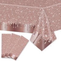 Diamond Jewelry Style Pink Rose Gold Sequin Table Cloth Glitter For Birthday Wedding Baby Shower Party Decor Supplies Girl Favor