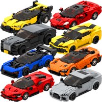 2024 Hot MOC Speed City Car Champion Racer Classic Supercar Building Blocks Brick Racing Super Technique Creative Garage DIY Set