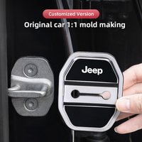 4PCS Silicone Car Door Lock Cover Door Stopper Protector For Jeep Renegade Wrangler JL JK Gladiator Compass Star Grand Cherokee
