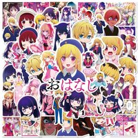 Oshi no Ko Stickers Pack - 50PCS Waterproof Vinyl Decals for Water Bottles, Laptops & Luggage, Perfect Gift for Anime Fans