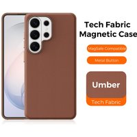 Original Magnetic Tech Fabric Case For Samsung Galaxy S25 S24 S26 Ultra For Magsafe Wireless Charging TechWoven Anti-Slip Cover