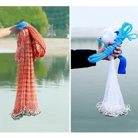 Lawaia Multifilament Line/Monofilament Fishing Line Cast Net Catch Fish Network with Steel Sinker Outdoor Hand Throw Fishing Net