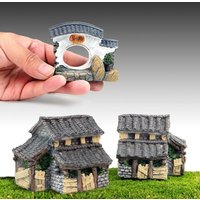 Cute 1 pcs DIY Crafts Resin Bonsai Decor House Model Figurines Scene Statue