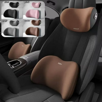 LUSQI Amagi Memory Foam Car Headrest & Lumbar Support Pillow Ergonomic Back Cushion For Office Chair Bed Car Seat