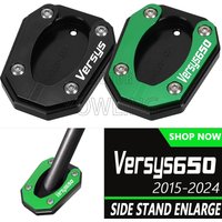 For KAWASAKI Versys650 VERSYS 650 Tourer 2015-2023 2024 2025 2026 CNC Aluminum Motorcycle Enlarged Pad Side Stand Foot Kickstand
