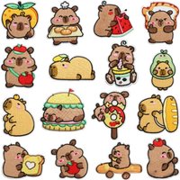 Cartoon Groundhog Embroidery Cloth Sticker Children's Clothes Decorative Patch Sticker Kapibara Computer Embroidery Label Heat