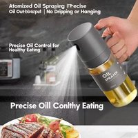 Leak-Proof Olive Oil Spray Bottle, Precise Oil Control for Cooking, Grilling & Air Fryer, Transparent Kitchen Camping Accessory
