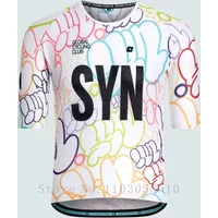 AliExpress NONE SYN Men's Cycling Jersey with Three Pockets Summer Breathable Road Cycling Short Sleeve Cycling Jersey Mountain Bike Clothing