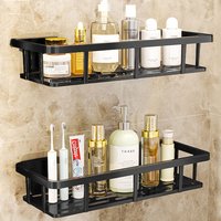 1/2pcs,Toilet storage rack, non perforated wall storage rack, bathroom shower rack, family dormitory sorting and storage rack