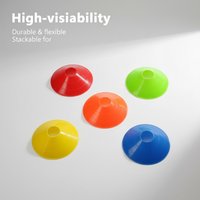 10pcs You Football Training Signal Pressure Resistant Plate Cones Markers Discs Cube Outdoor Basketball Soccer Training Sports