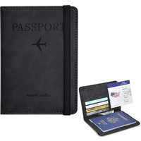 Passport Holder Wallet Cover Travel Essentials RFID Blocking Leather Card Case International Travel Accessories for Women/Men