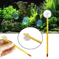 Aquarium Thermometer Digital Aquarium Thermometer Fish Tank Mini Suction Cup Thermometer Anti Dropping Glass Thermometer