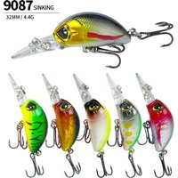 32mm 4.4g Crankbait Fishing Lures Mini Sinking Minnow Wobbler Artificial Bait Bass Perch Pike Fishing Accessories
