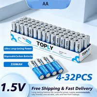 AA Battery 1.5VR6P Carbon Zinc Heavy Duty Dry Cell Batteries for Remote Control, Mouse, Clock, Toys, 1.5 Volt Disposable Battery