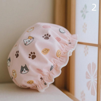 1Pcs Women Shower Cap Waterproof Wide Elastic Band Reusable Bathroom Cup Cartoon Cat Bear Dog Shower Hat Bathroom Accessories